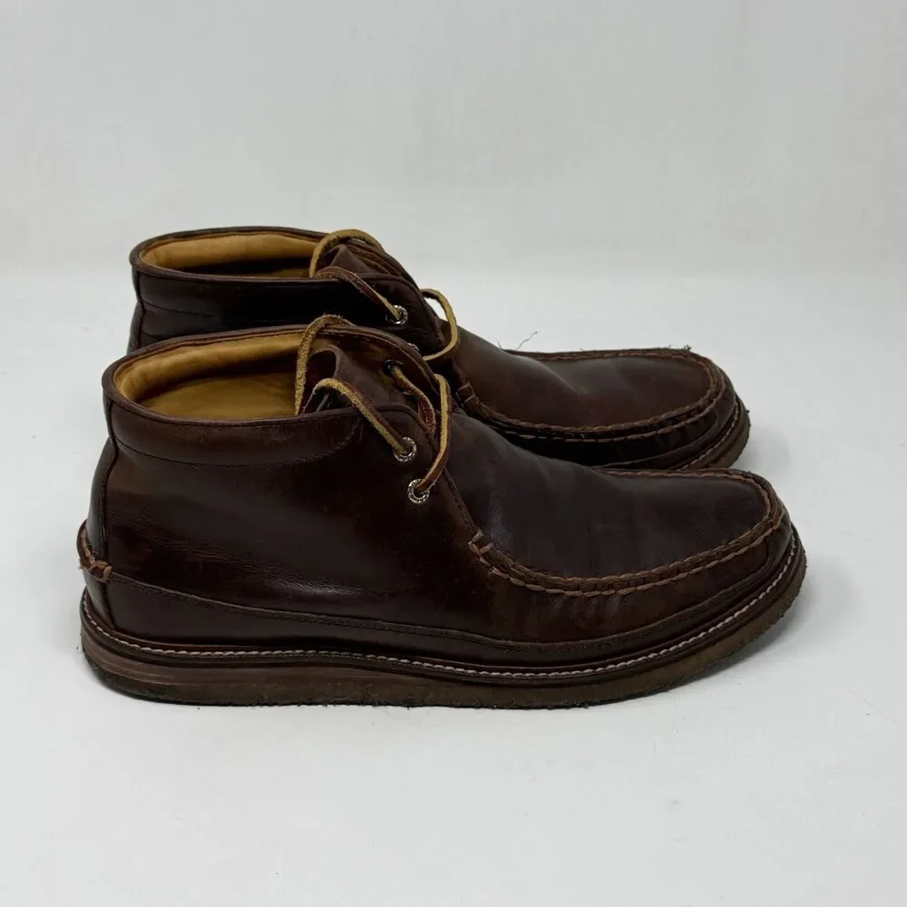 Sperry Gold Cup Chukka Boots Mens 11 M Brown Leather Crepe Sole Preppy Urban